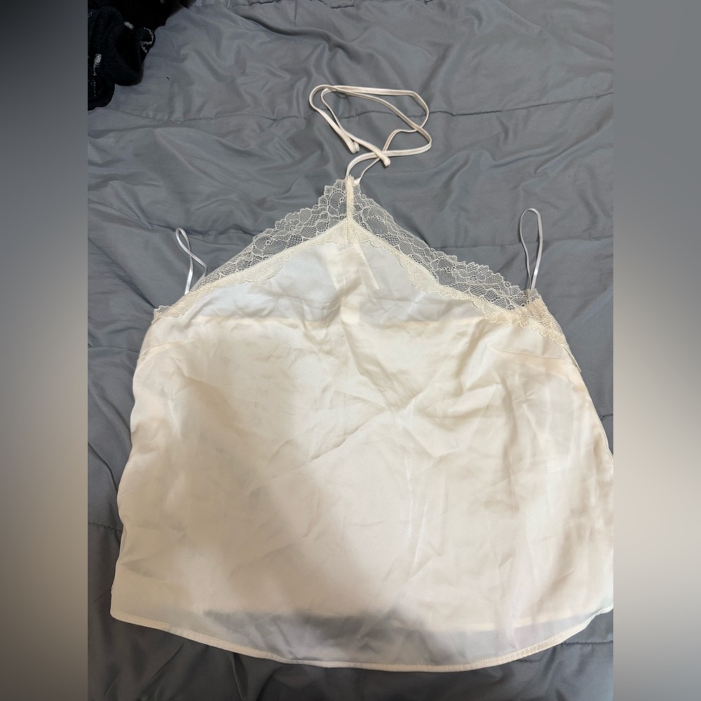 Silk Lace Halter Top